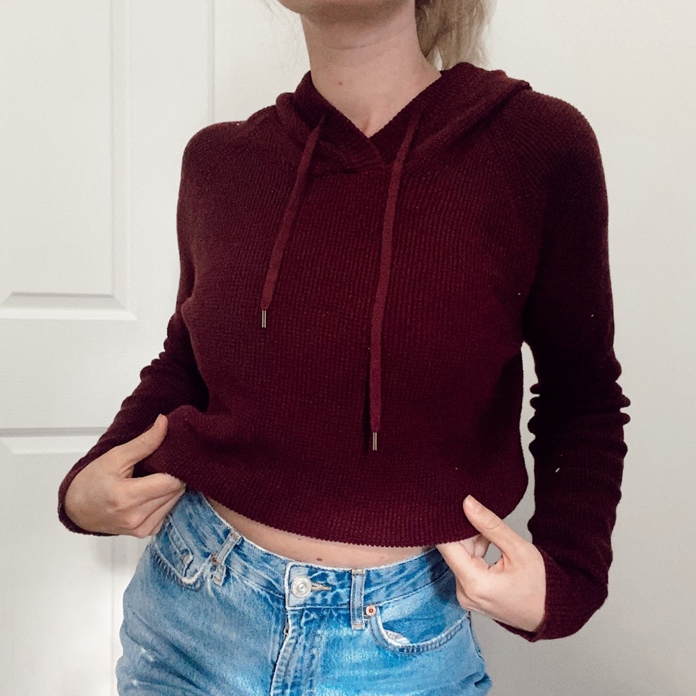 RALPH LAUREN maroon knit sweater